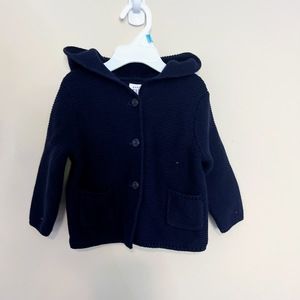 Gap NWOT Navy Bear Cardigan Sweater, 12M
